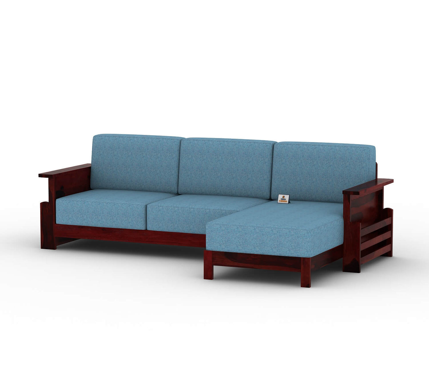 Colosseo L Shape Right Aligned Wooden Sofa - Urbnfurnish