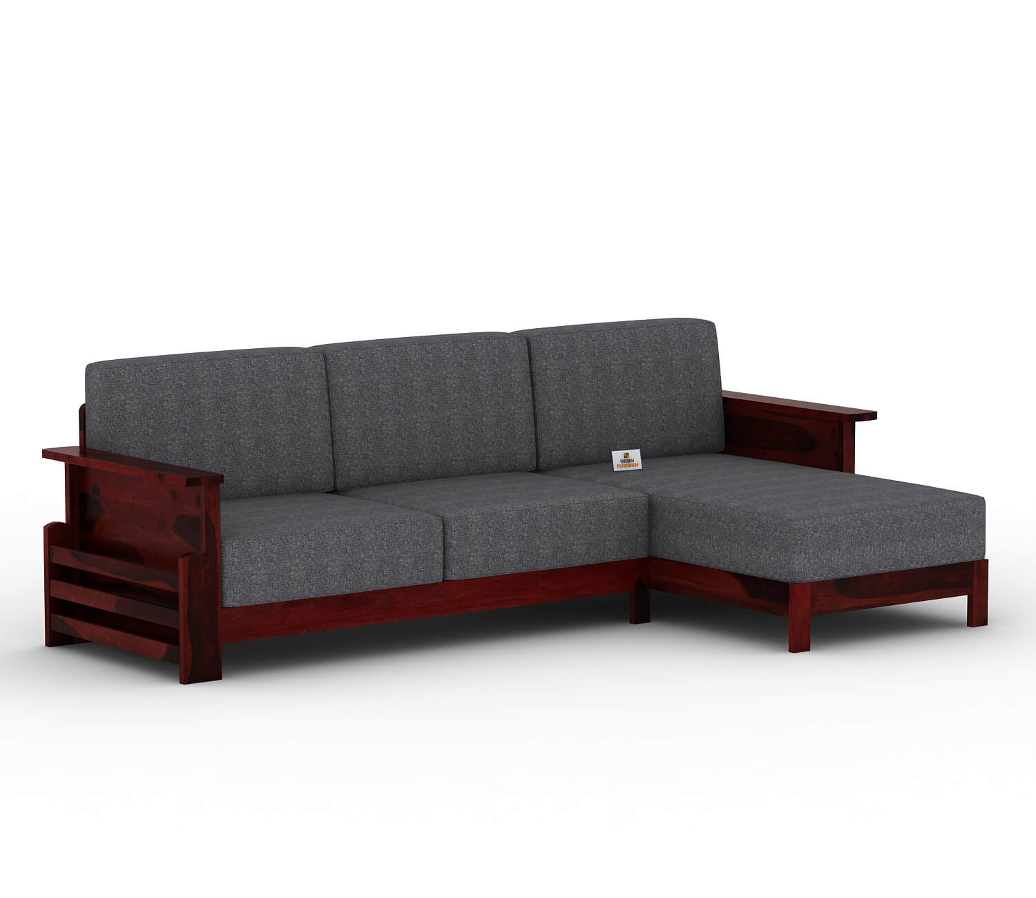 Colosseo L Shape Right Aligned Wooden Sofa - Urbnfurnish