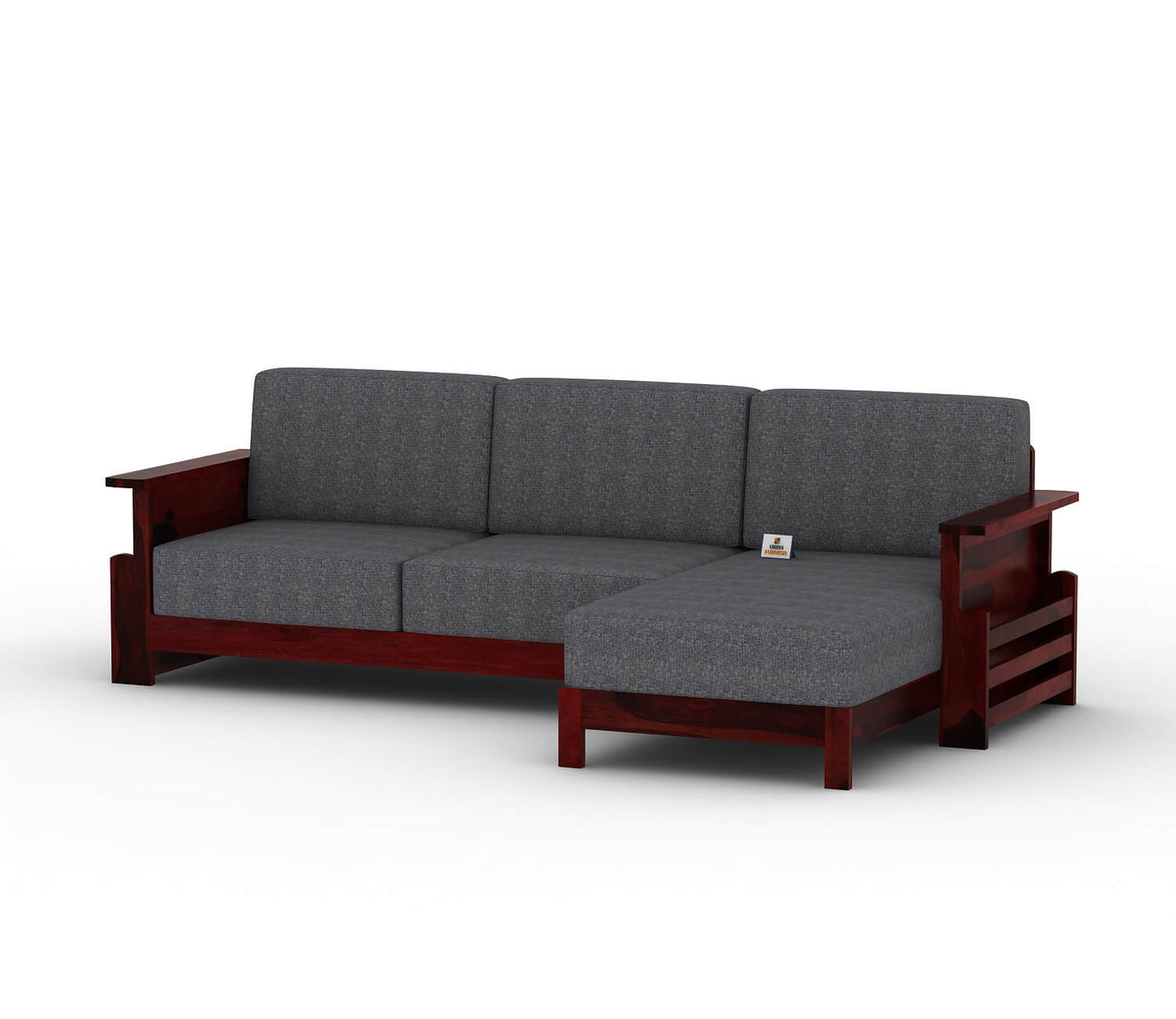 Colosseo L Shape Right Aligned Wooden Sofa - Urbnfurnish