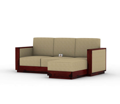 Lago L Shape Right Aligned Wooden Sofa - Urbnfurnish