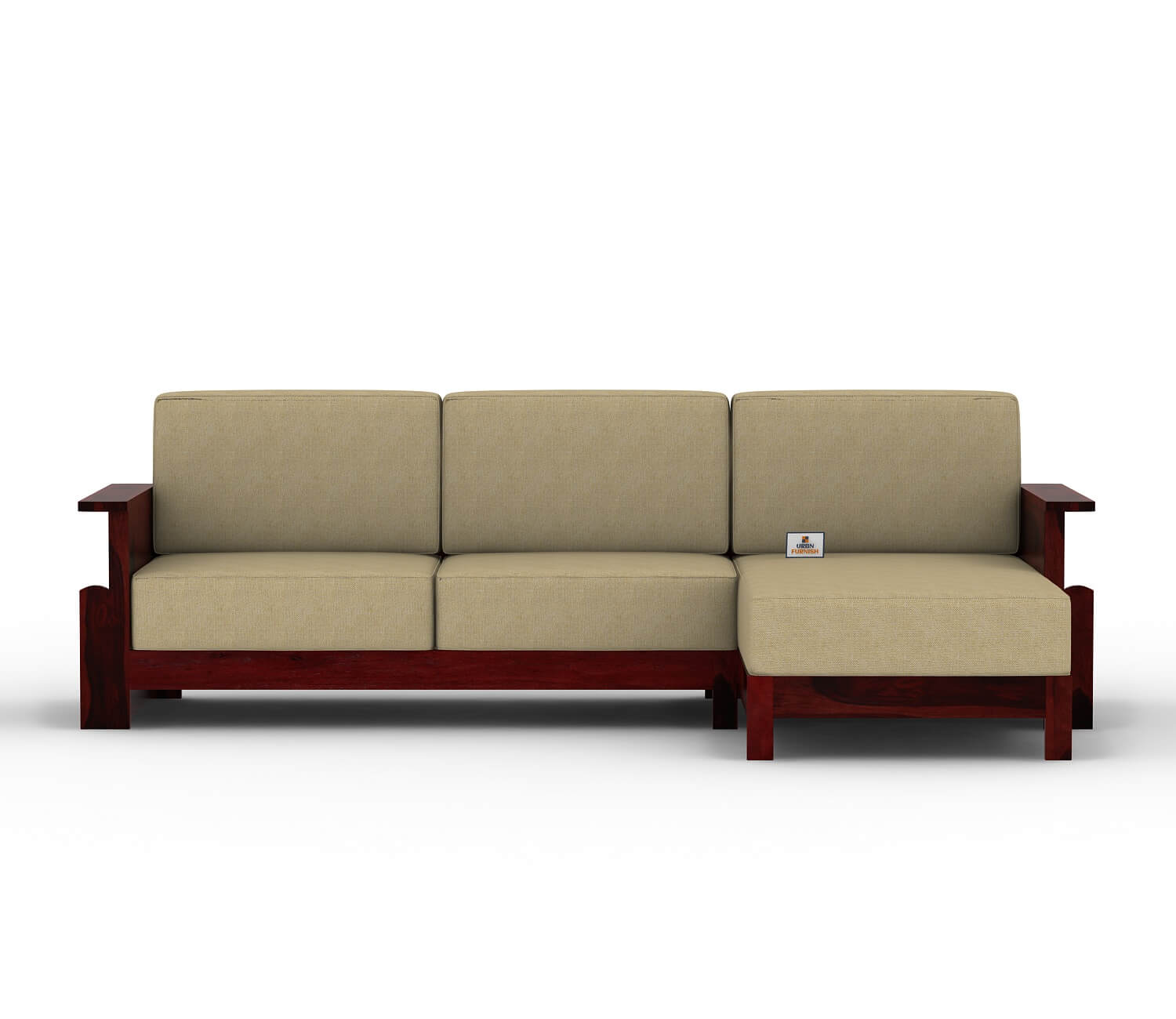 Colosseo L Shape Right Aligned Wooden Sofa - Urbnfurnish