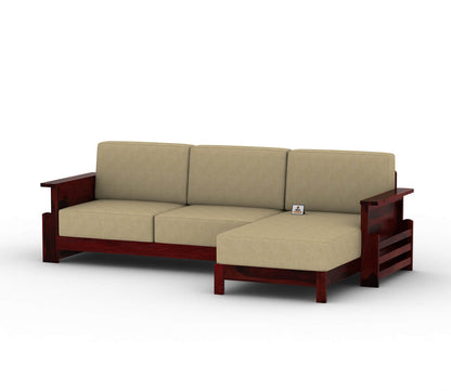 Colosseo L Shape Right Aligned Wooden Sofa - Urbnfurnish