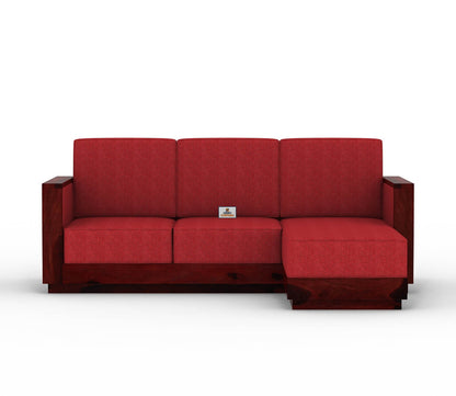 Lago L Shape Right Aligned Wooden Sofa - Urbnfurnish