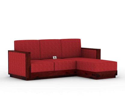 Lago L Shape Right Aligned Wooden Sofa - Urbnfurnish