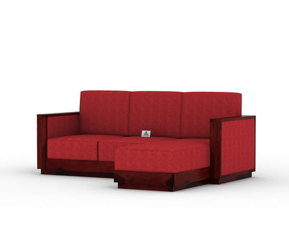 Lago L Shape Right Aligned Wooden Sofa - Urbnfurnish