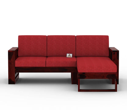 Orfeo L Shape Right Aligned Wooden Sofa - Urbnfurnish