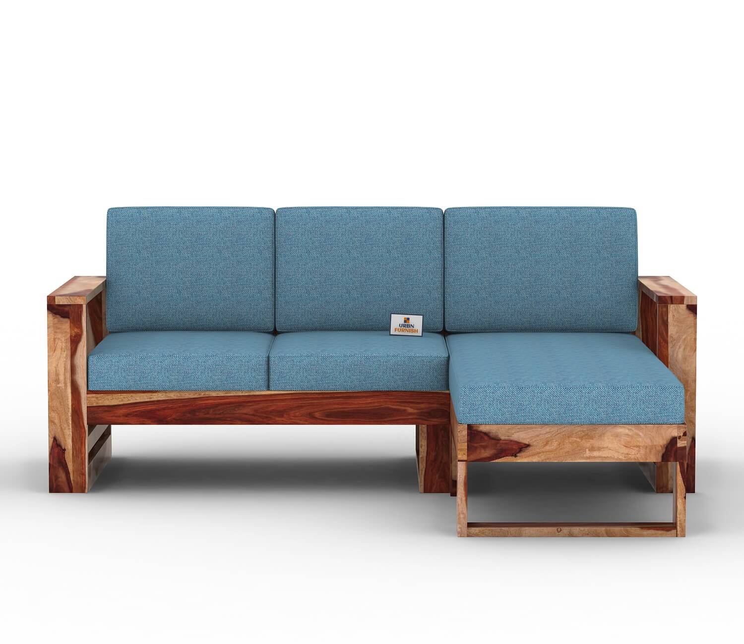 Orfeo L Shape Right Aligned Wooden Sofa - Urbnfurnish