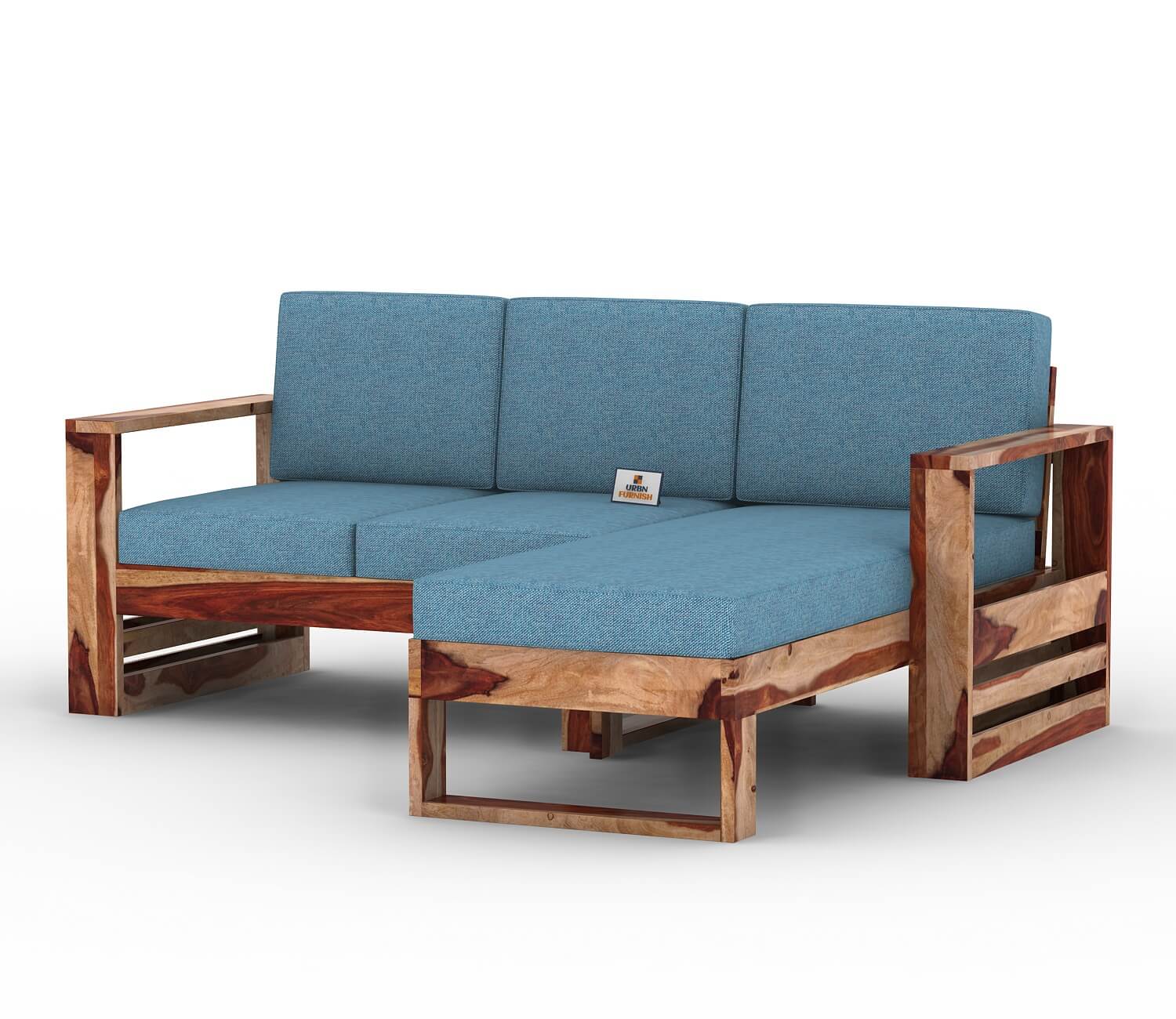Orfeo L Shape Right Aligned Wooden Sofa - Urbnfurnish