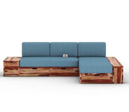 Respiro L Shape Wooden Sofa With Storage - Urbnfurnish