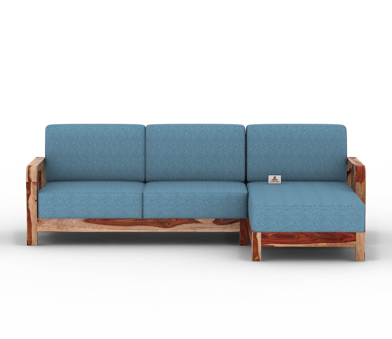 Icaro L Shape Right Aligned Wooden Sofa - Urbnfurnish