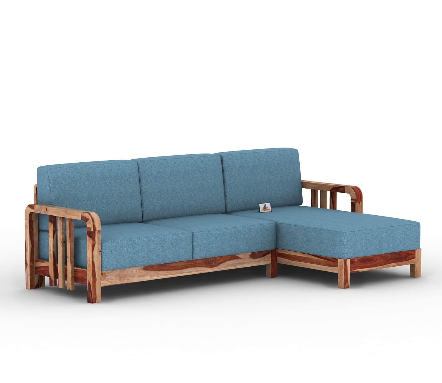 Icaro L Shape Right Aligned Wooden Sofa - Urbnfurnish