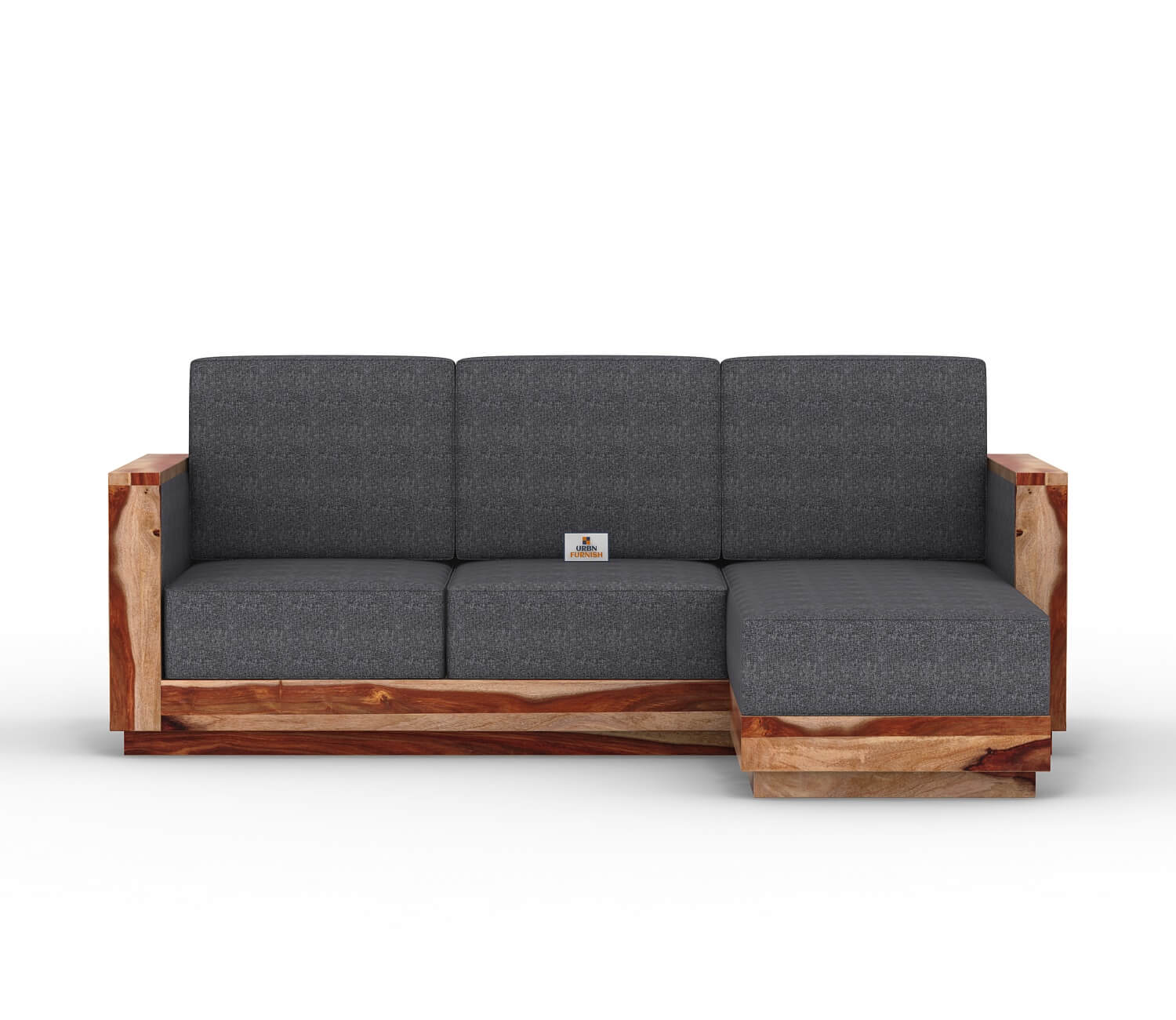 Lago L Shape Right Aligned Wooden Sofa - Urbnfurnish