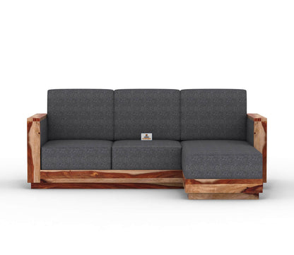 Lago L Shape Right Aligned Wooden Sofa - Urbnfurnish