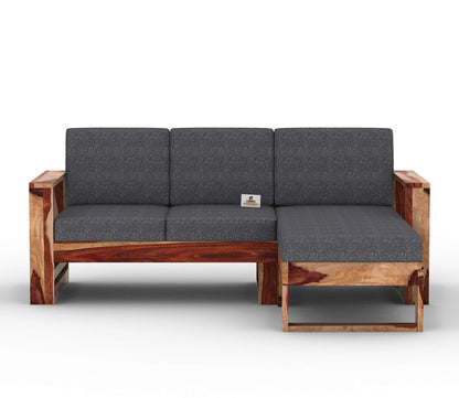 Orfeo L Shape Right Aligned Wooden Sofa - Urbnfurnish