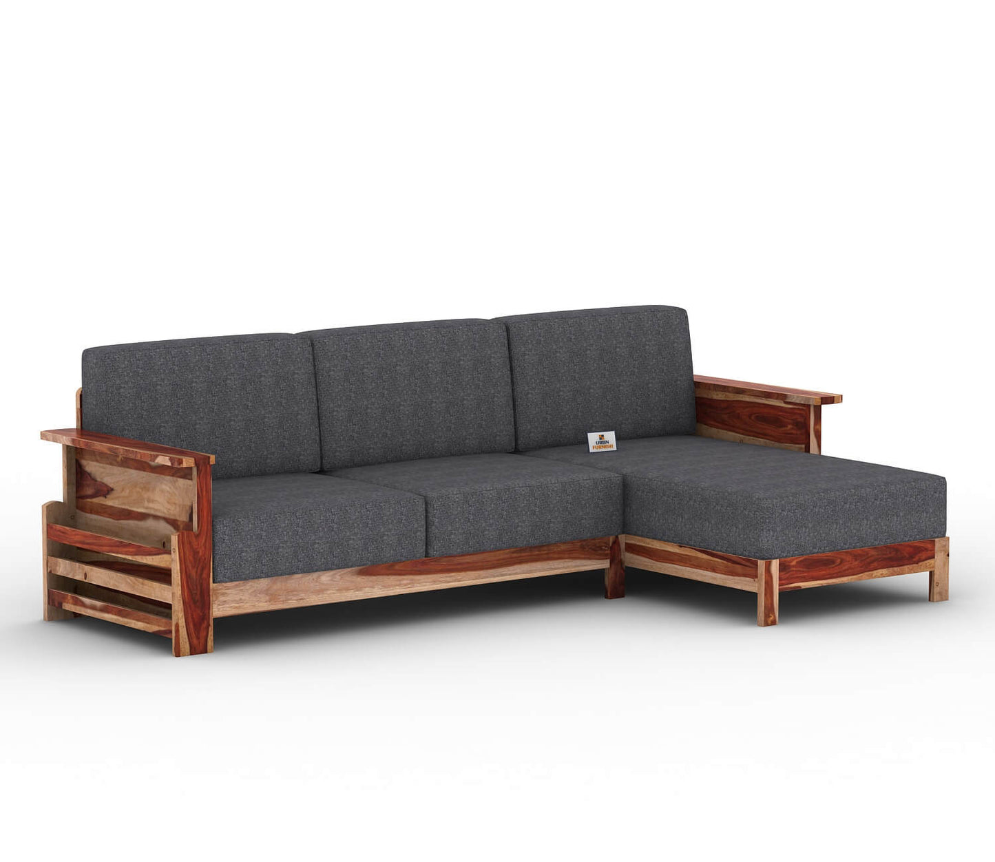 Colosseo L Shape Right Aligned Wooden Sofa - Urbnfurnish