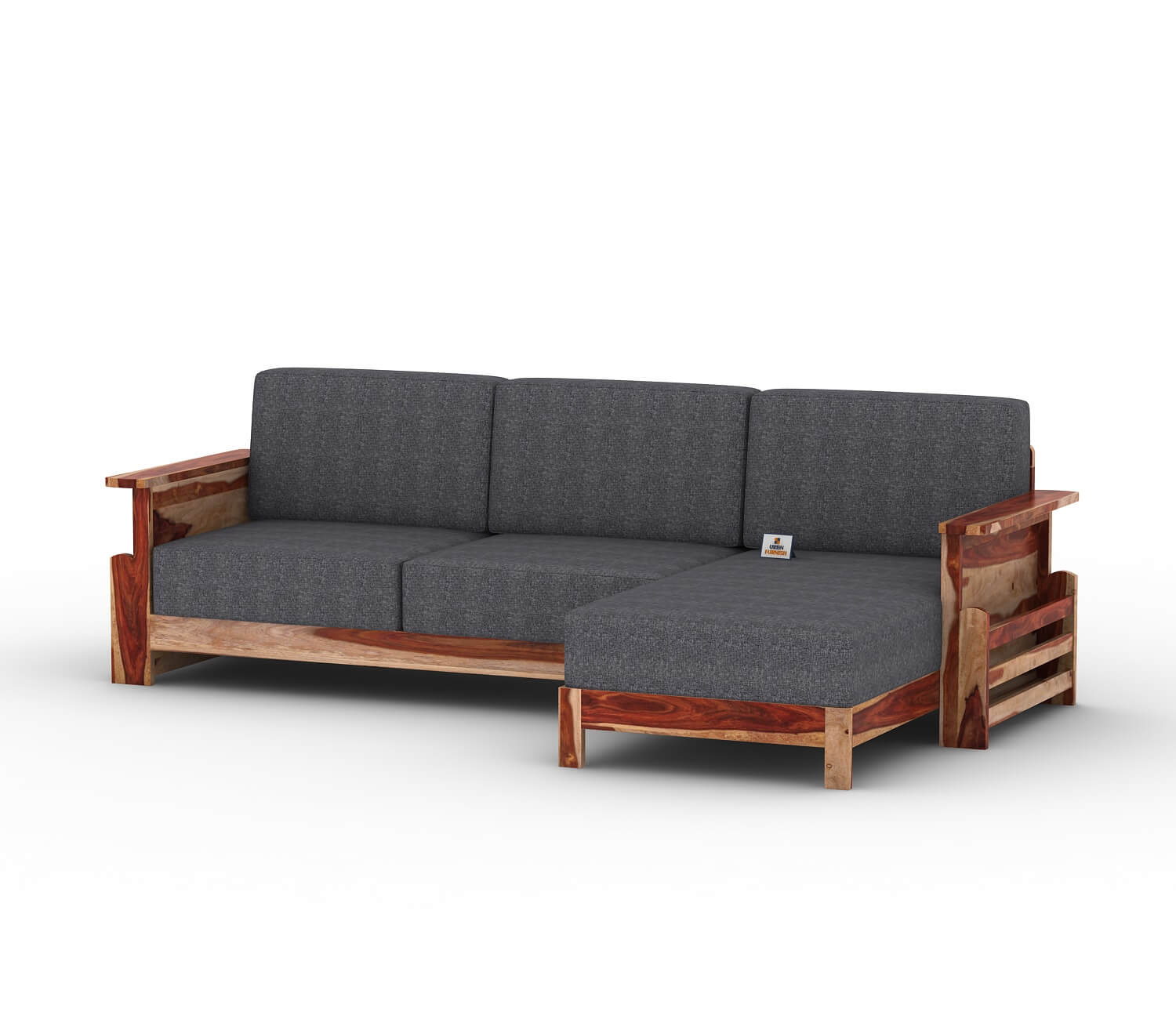 Colosseo L Shape Right Aligned Wooden Sofa - Urbnfurnish