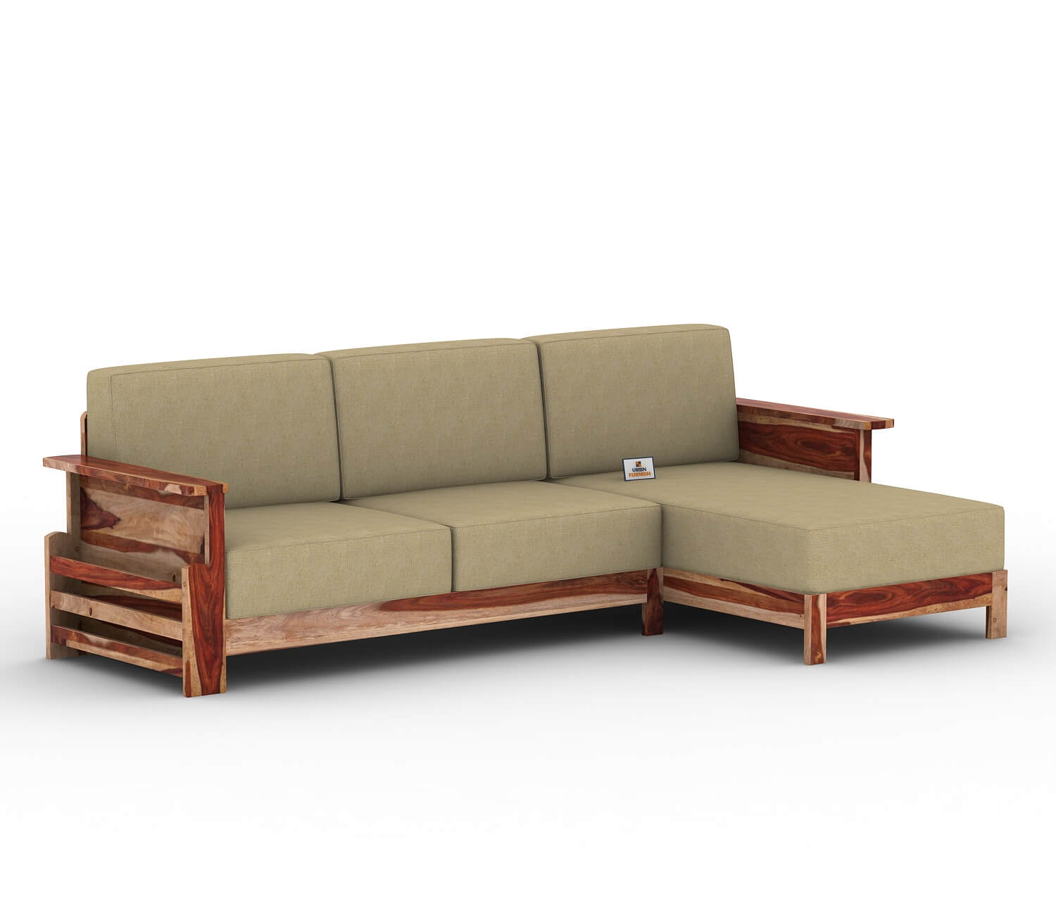 Colosseo L Shape Right Aligned Wooden Sofa - Urbnfurnish