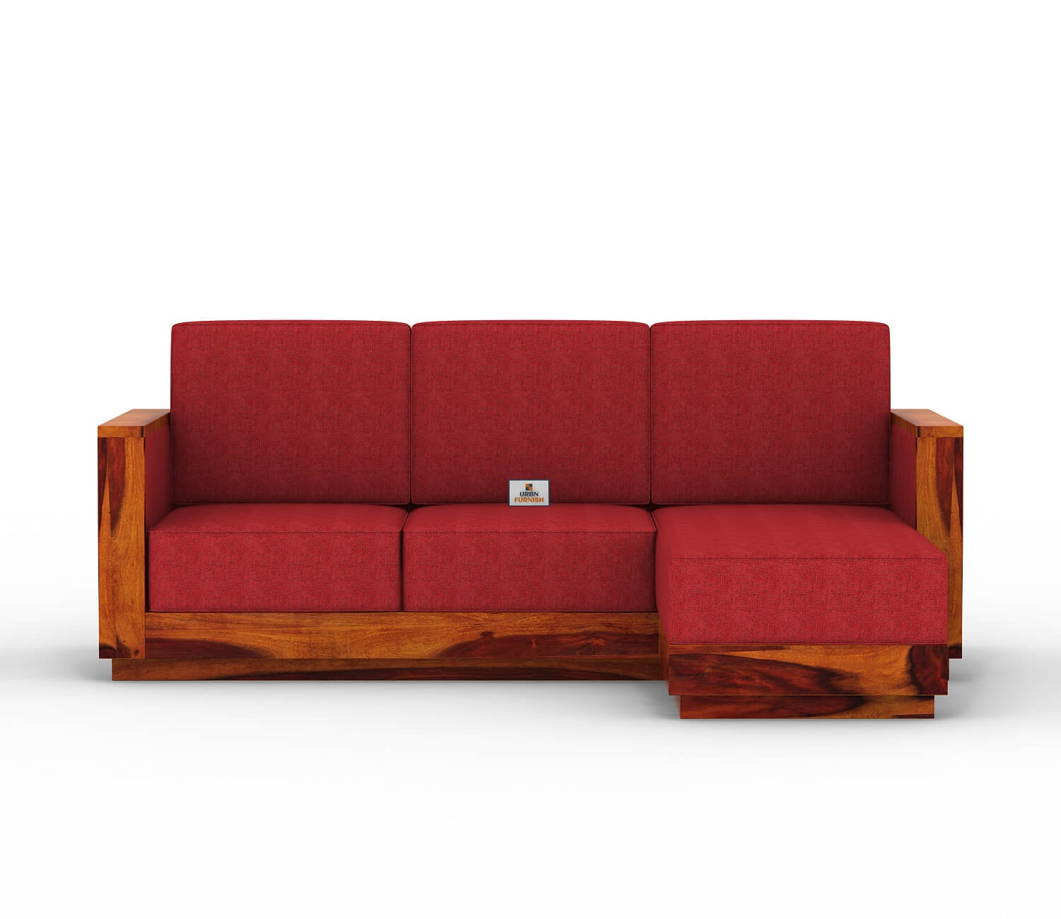 Lago L Shape Right Aligned Wooden Sofa - Urbnfurnish