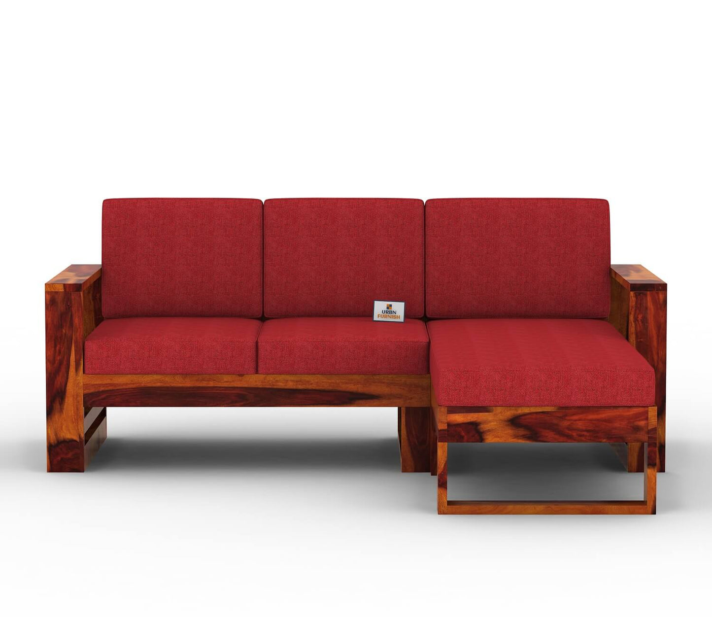 Orfeo L Shape Right Aligned Wooden Sofa - Urbnfurnish
