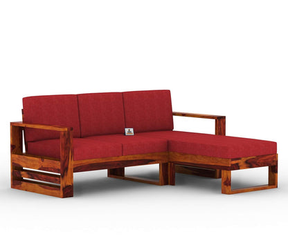 Orfeo L Shape Right Aligned Wooden Sofa - Urbnfurnish