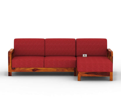 Icaro L Shape Right Aligned Wooden Sofa - Urbnfurnish