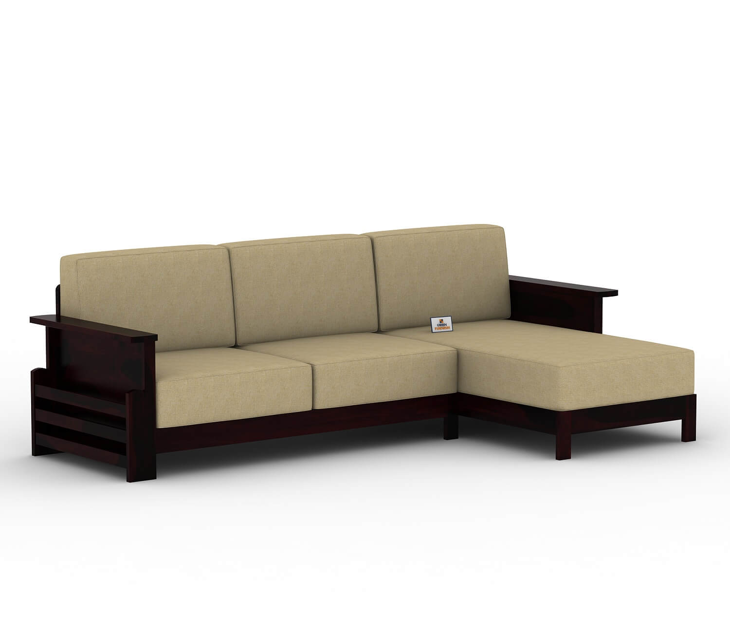 Colosseo L Shape Right Aligned Wooden Sofa - Urbnfurnish