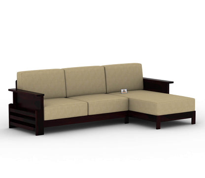 Colosseo L Shape Right Aligned Wooden Sofa - Urbnfurnish
