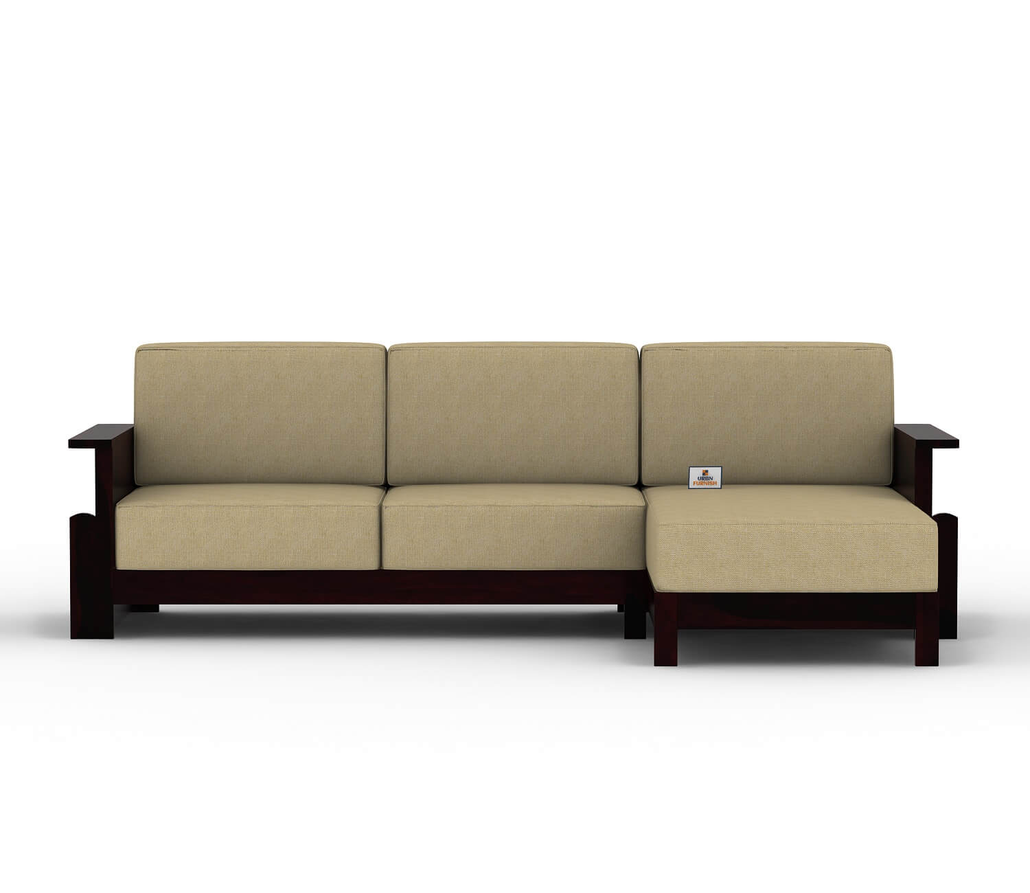 Colosseo L Shape Right Aligned Wooden Sofa - Urbnfurnish