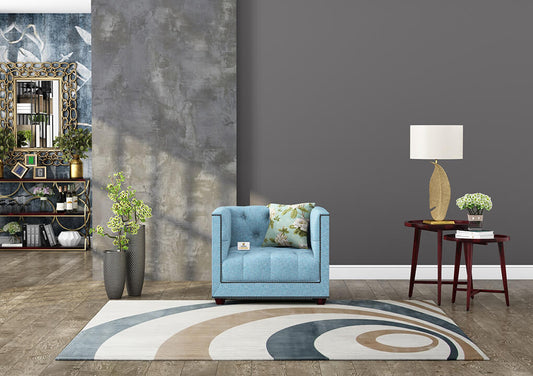Ollie Fabric 1 Seater Sofa - Urbnfurnish