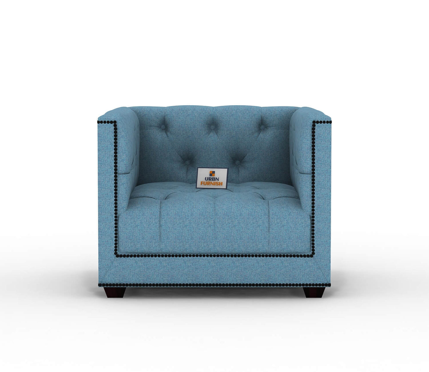 Ollie Fabric 1 Seater Sofa - Urbnfurnish