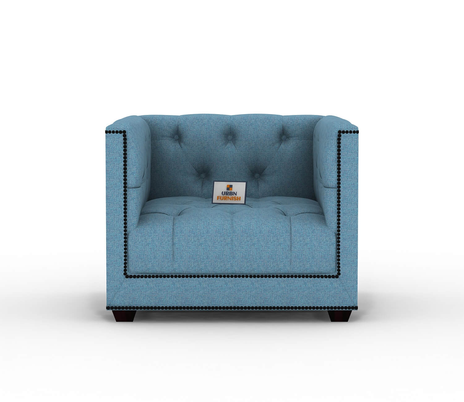 Ollie Fabric 1 Seater Sofa - Urbnfurnish