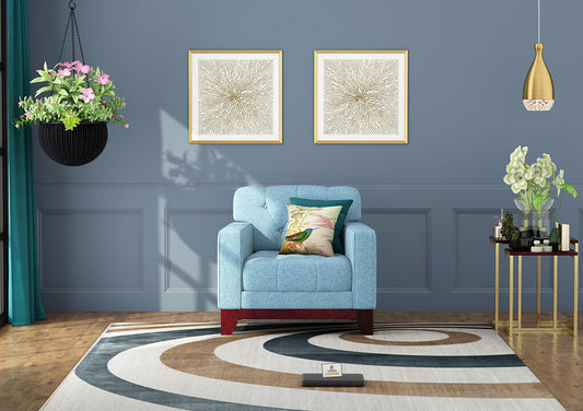 Bells Fabric 1 Seater Sofa - Urbnfurnish