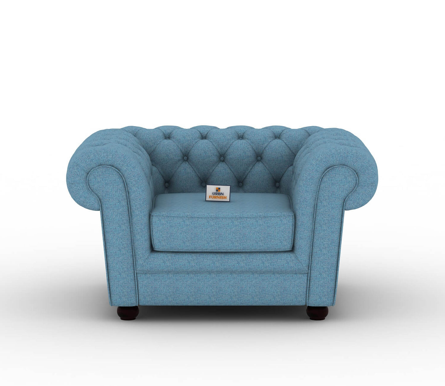 Eva Fabric 1 Seater Sofa - Urbnfurnish