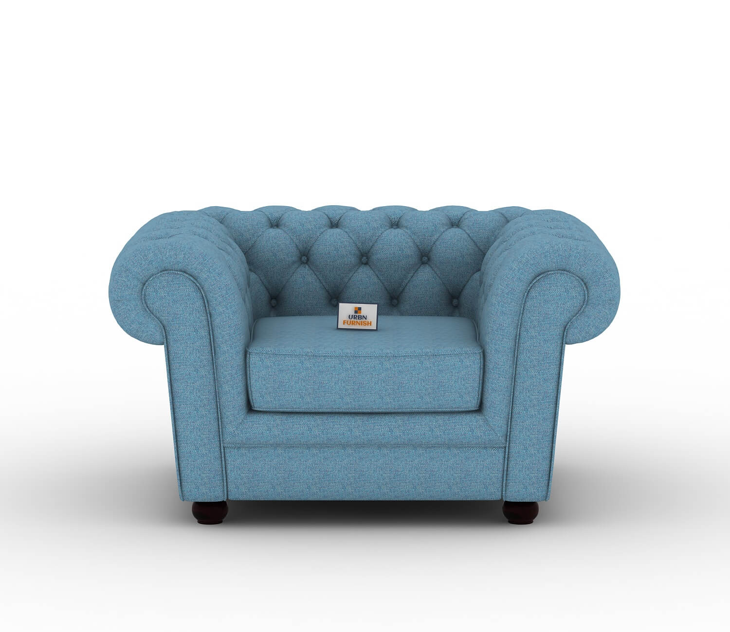 Eva Fabric 1 Seater Sofa - Urbnfurnish