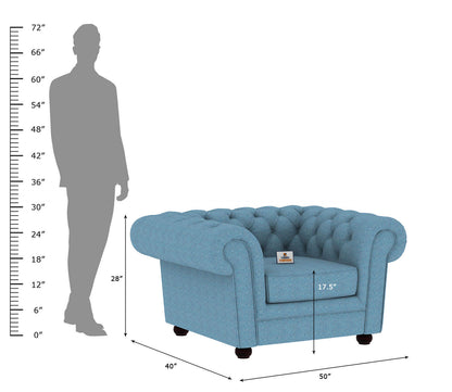 Eva Fabric 1 Seater Sofa - Urbnfurnish