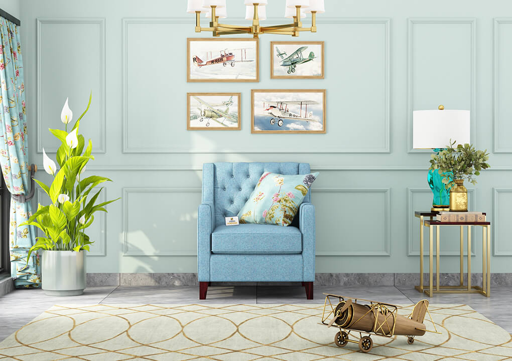 Dakota Fabric 1 Seater Sofa - Urbnfurnish