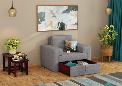 Mangata Fabric 1 Seater Sofa - Urbnfurnish