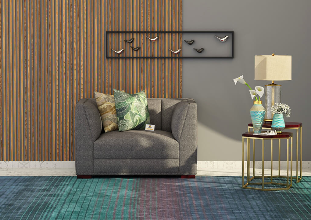 Belrose Fabric 1 Seater Sofa - Urbnfurnish