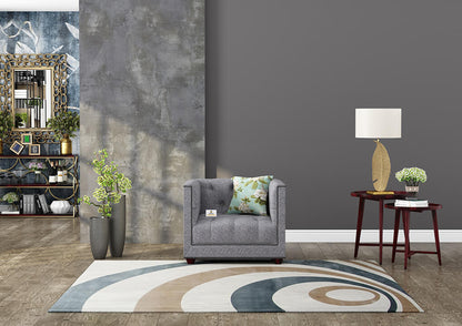 Ollie Fabric 1 Seater Sofa - Urbnfurnish