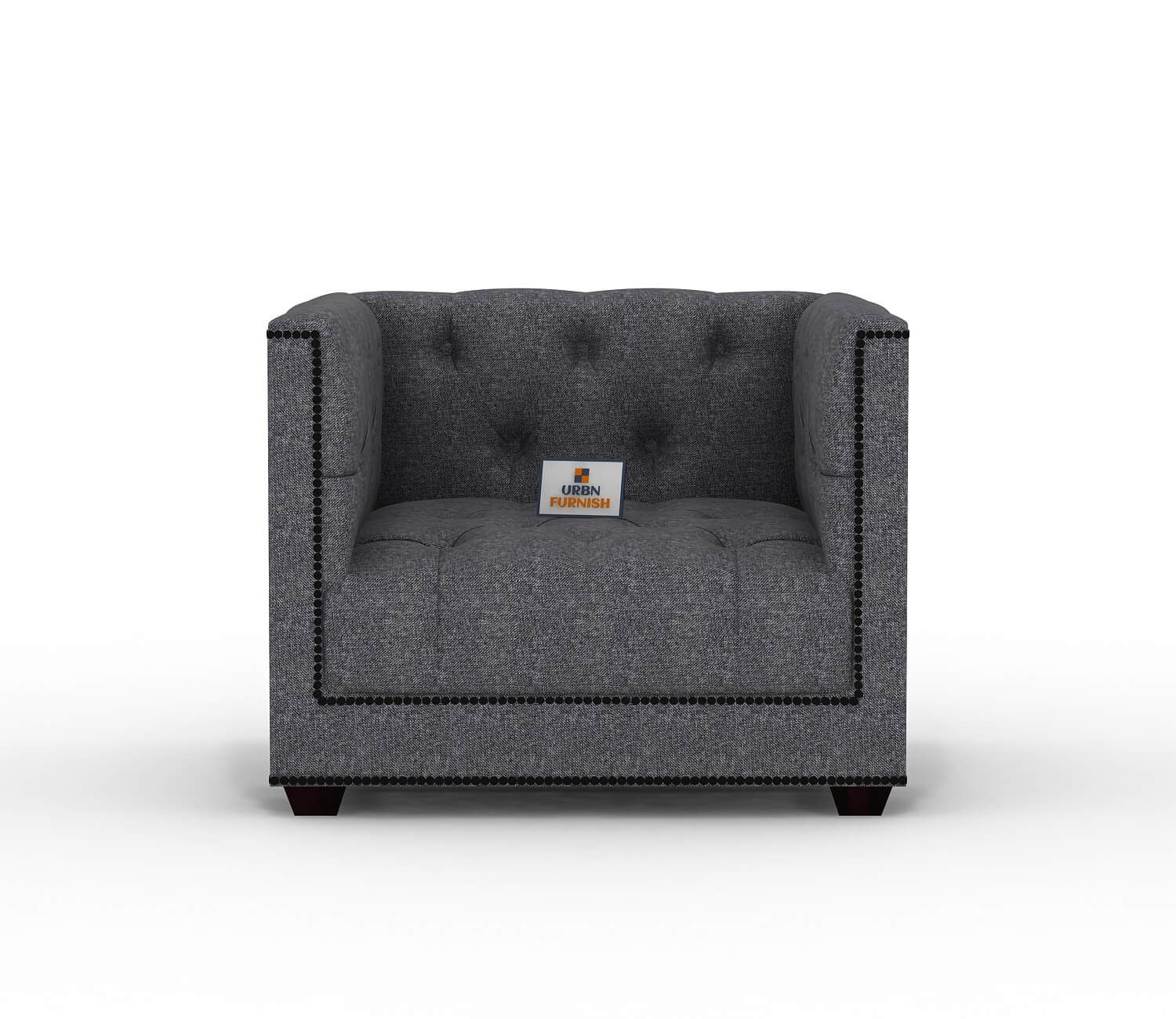 Ollie Fabric 1 Seater Sofa - Urbnfurnish