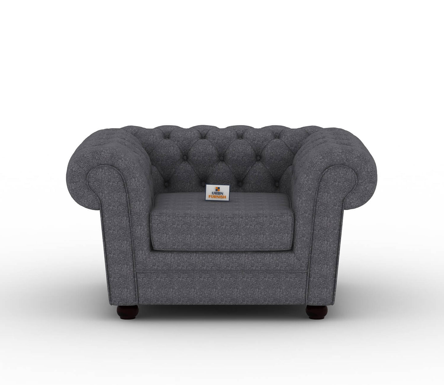 Eva Fabric 1 Seater Sofa - Urbnfurnish