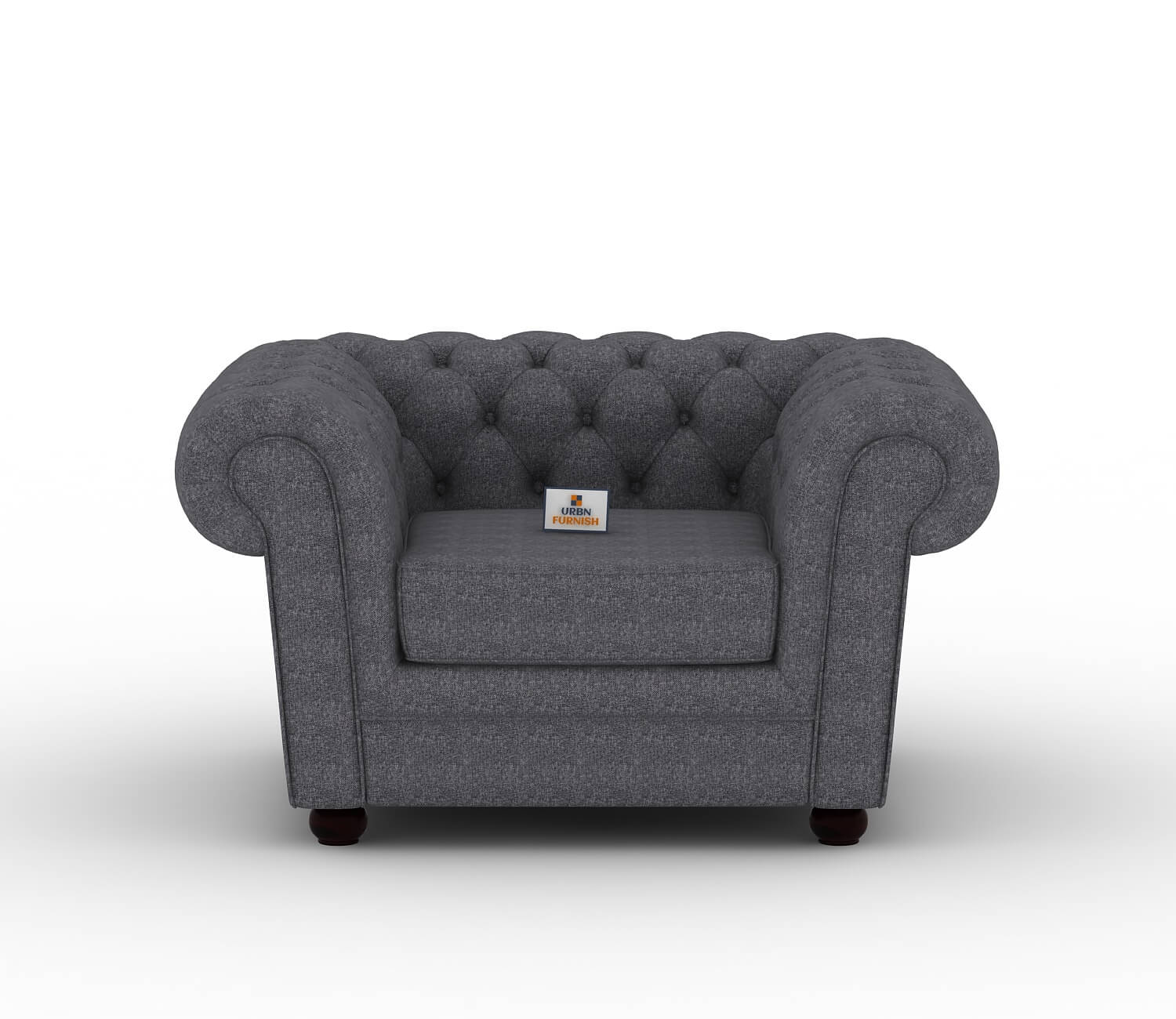 Eva Fabric 1 Seater Sofa - Urbnfurnish