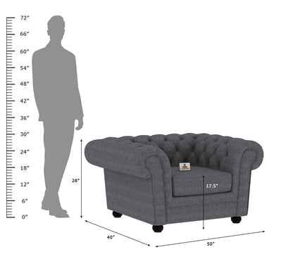 Eva Fabric 1 Seater Sofa - Urbnfurnish