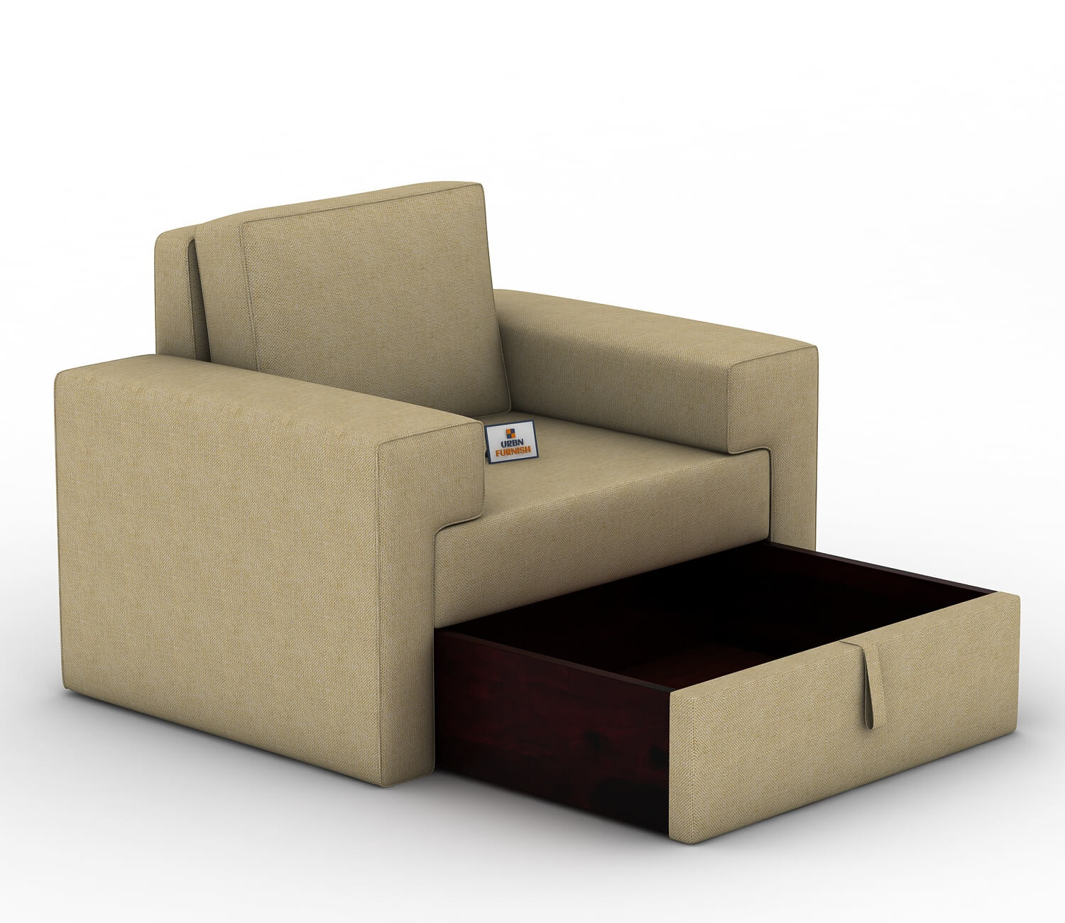 Mangata Fabric 1 Seater Sofa - Urbnfurnish