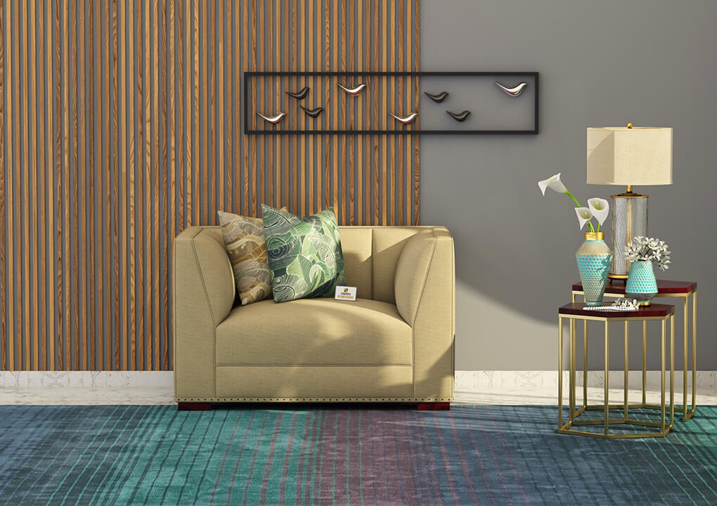 Belrose Fabric 1 Seater Sofa - Urbnfurnish