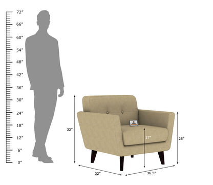 Tivoli Fabric 1 Seater Sofa - Urbnfurnish