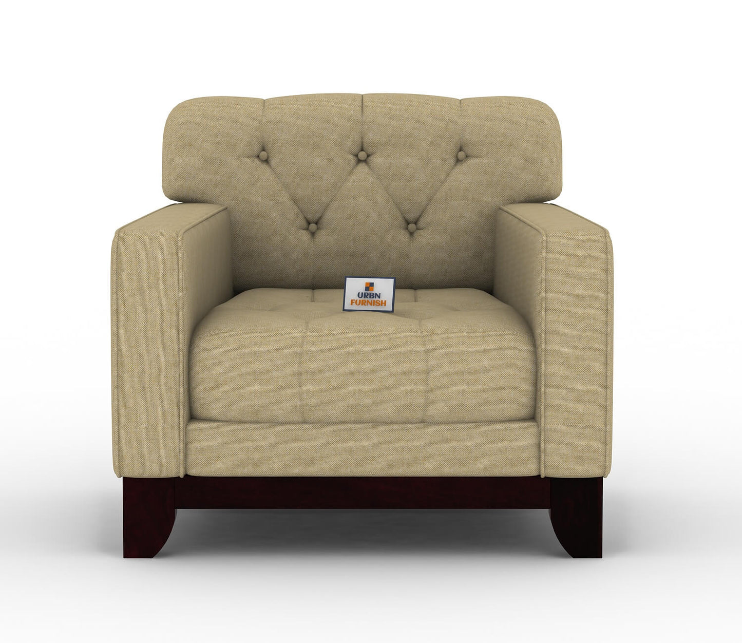 Bells Fabric 1 Seater Sofa - Urbnfurnish