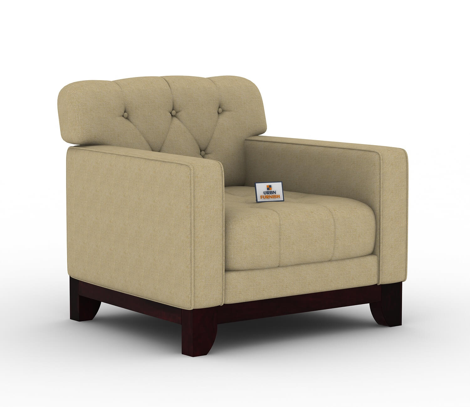 Bells Fabric 1 Seater Sofa - Urbnfurnish