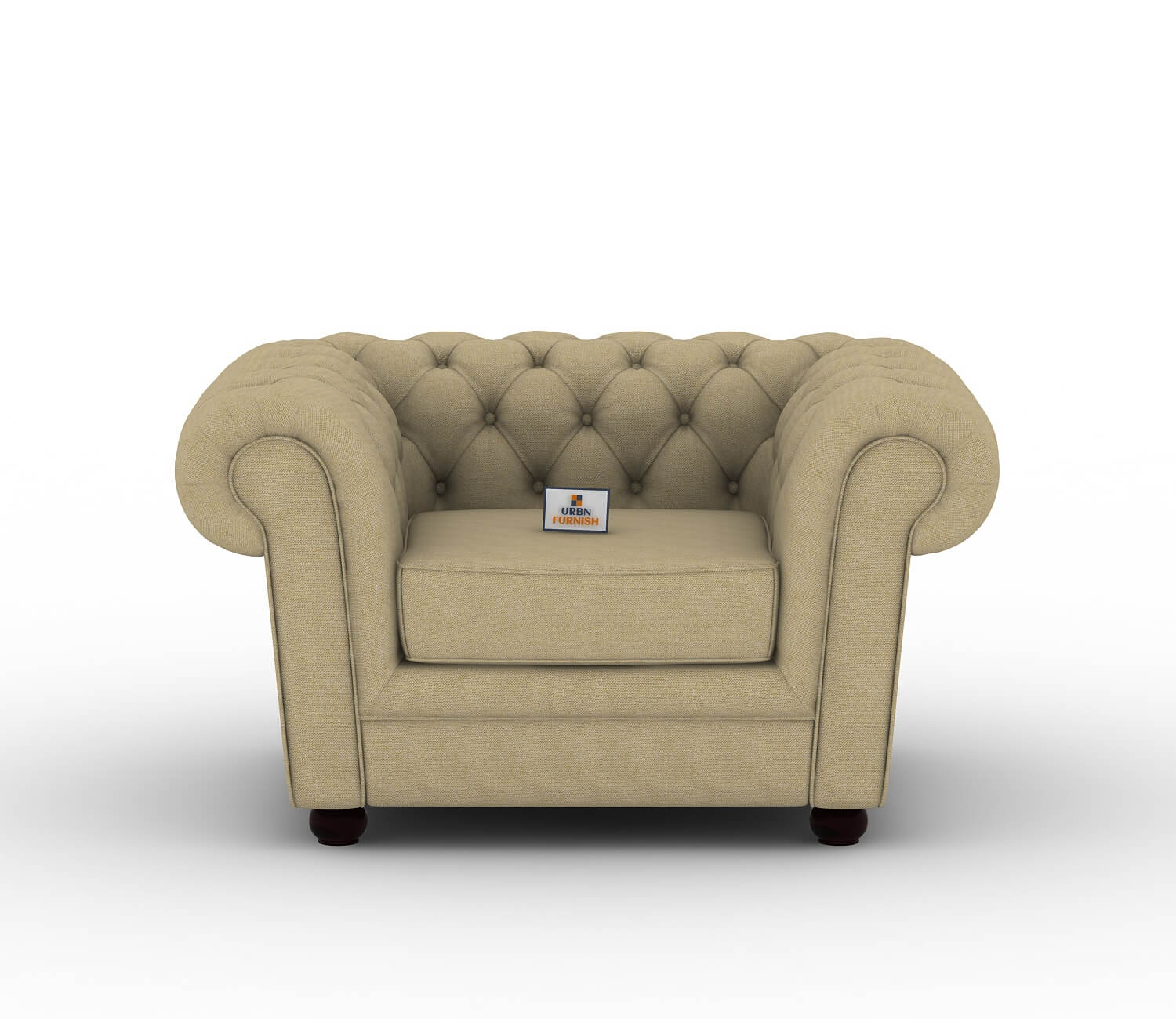 Eva Fabric 1 Seater Sofa - Urbnfurnish