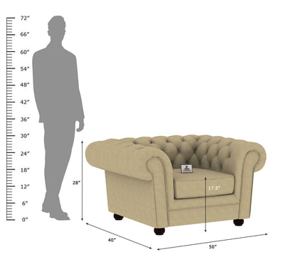 Eva Fabric 1 Seater Sofa - Urbnfurnish